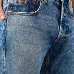 SPYKAR Men Relaxed Fit Mildly Distressed Heavy Fade Cotton Jeans image 5