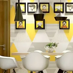 Asian royal Yellow & Grey Printed Wall Stickers-image-71