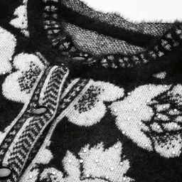 The Roadster Lifestyle Co Embellished Woolen Cardigan Sweater image 2