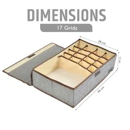 Yellow Weaves Grey Wardrobe Drawer Organisers image 4