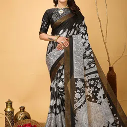 KALINI Floral Zari Art Silk Banarasi Saree-picture-12