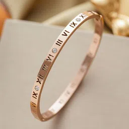 Jewels Galaxy Women Crystals Rose Gold-Plated Bangle-Style Bracelet-image-19