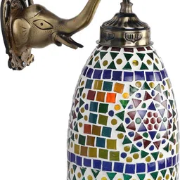 1ST TIME Multicoloured Printed Metal Traditional Rectangle Shaped Wall Lamp-picture-38