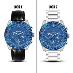 BENLING Men Dial & Leather Straps Analogue Multi Function Automatic Watch BENL-0003-SLVR-BLK-picture-27