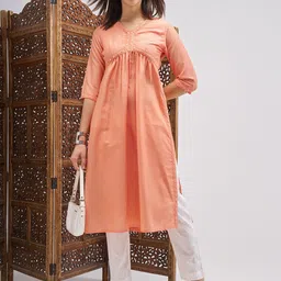 Vishudh V-Neck Empire A-Line Mirror Work Straight Kurta-picture-11