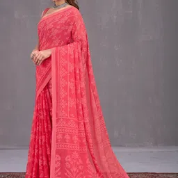 Garden Vareli Floral Printed Pure Chiffon Saree image 3