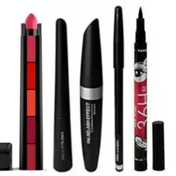 Valhalla 5in1 creamy matte lipstick mascara combo 36h eyeliner kajal black-picture-38