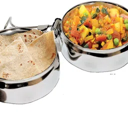 india pride SS Tiffin Carrier Lunch Box 3 Containers- 350 ml Each Box (Small ) 3 Containers Lunch Box image 5