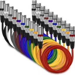 mortas (pack of 10) XLR Male to XLR Female Cable 3 Pin Mic Extension cable Compatible 1 M ONLY-picture-28