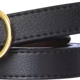 luxury leather Women Casual, Formal, Evening, Party Black Synthetic Belt image 2