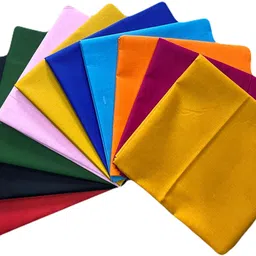 just lofi Unstitched Cotton Blend Blouse Material Solid-picture-14