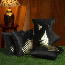 Black Floral Velvet 16 x 16 Inches Cushion Covers (Set of 5)-image-80