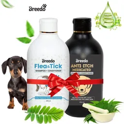 (Combo of 2) Dog Flea-Tick Shampoo (250 ml) + Anti-Itch Shampoo (250 ml) Allergy Relief, Conditioning, Anti-fungal, Anti-microbial, Anti-itching, Anti-dandruff Natural Dog Shampoo-image-20