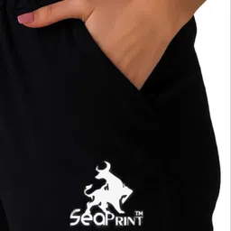 seaprint Pack of 2 Women Solid Grey, Black Track Pants image 4