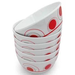 superware Soup Bowl Set - Park Red (4.5") , Stain Free, Glazed Finish, Pure Melamine ,6 Nos. image 4
