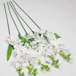 casacraft from pepperfry White Fabric Orchids Artificial Flowers image 5