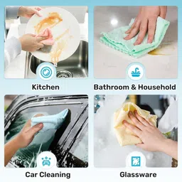 kridha Cleaning Cloth Roll Wet and Dry Microfiber Cleaning Cloth image 3