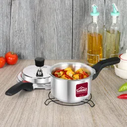 summit | Supreme | Non-Induction Base || Aluminium Pressure Cooker | | Outer Lid | 1 L Pressure Cooker image 5