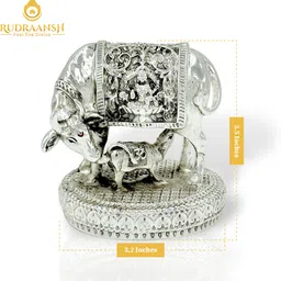 rudraansh Gaay Bachda Cow and Calf for Vastu Decorative Showpiece - 6.5 cm image 2