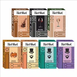 hotshot Condom Combo- Thin, Chocolate, Red Wine, Champagne, Whiskey 1600 & Raised Dotted Condom-picture-27