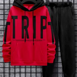 triptee Men Full Sleeve Printed Hooded Sweatshirt image 2