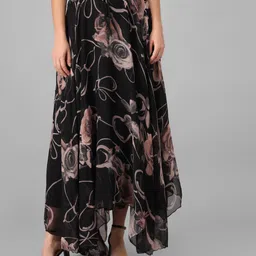 neoen Women Printed Regular Brown Skirt-picture-18