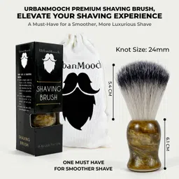 urbanmooch Premium Cruelty-Free Bristles | Marble Edition | Luxuriously Soft Shaving Brush image 4