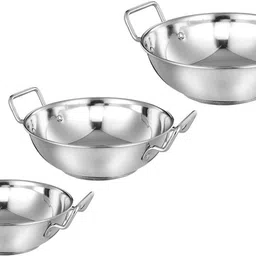 masox store Pack of 3 Stainless Steel Dinner Set-picture-24