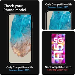 EITANSHA CREATION Edge To Edge Tempered Glass for Samsung Galaxy M35 5G, Samsung Galaxy M35 image 2