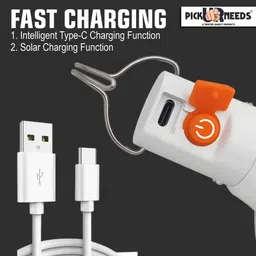 make ur wish Rechargeable Bright LED Bulb 200W With 3 Type Light Mode Support Solar Charging 8 hrs Lantern Emergency Light image 2