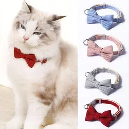 psk pet mart Checkred Bow Tie-01 Dog & Cat Everyday Collar image 4