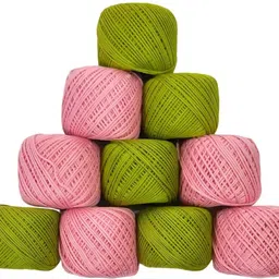 joejoe Embroidery Crochet Cotton Thread Yarn for Knitting Light Pink & Light Mehendi Embroidery Hoop-picture-23