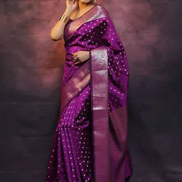 Moda Rapido Woven Design Zari Silk Blend Handloom Banarasi Saree image 2
