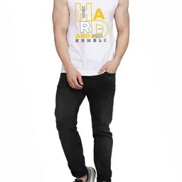 WOOSTRO Men Pack Of 2 Typography Printed Round Neck Cotton Slim Fit T-shirts image 2