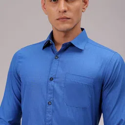 Luxe by TIGC Men Cutaway Collar Solid Slim Fit Formal Shirt-image-95