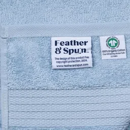 Feather & Spun Skywave Blue Lavender Fragrance Antimicrobial Organic Cotton Hand Towel image 4