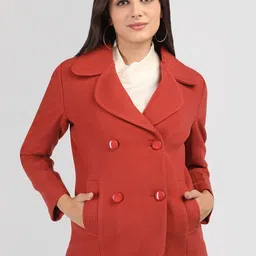 PROTEX Women Single-Breasted Overcoat-image-18