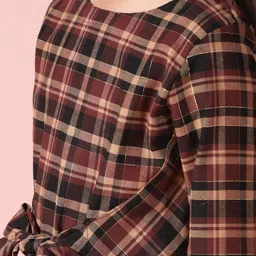 YK Checked A-Line Dress image 4