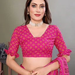 Moda Rapido Bandhani Saree image 5