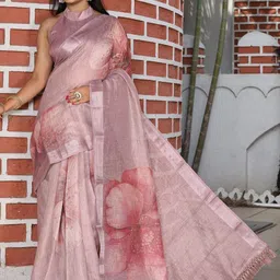 Mitera Floral Printed Zari Saree-picture-35