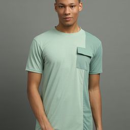 FROSEN FOX Men Colourblocked Round Neck T-shirt-picture-12