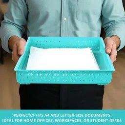 Aura Blue Set of 1 Regular Desk Organiser Organisers image 3