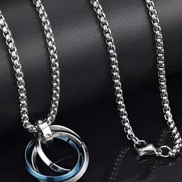 Roadster Stainless Steel Silver-Plated Spherical Pendants With Chains-picture-45