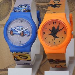 VIRAKTI Kids Set Of 2 Brass Printed Dial & Straps Analogue Watch KID-02-10-COMBO-picture-45