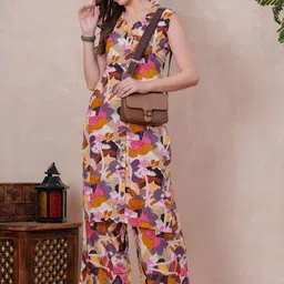 OH MI DIOS Printed V-Neck Kurta with Palazzos-picture-40