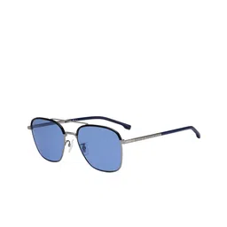 HUGO Men Square Sunglasses with UV Protected Lens-2024656LB58KU-RUTHENIUM-image-1