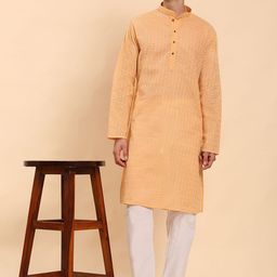 Pro-Ethic STYLE DEVELOPER Embroidered Thread Work Pure Cotton Kurta with Trousers-picture-11