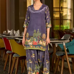 MOJILAA Printed Square Neck Tunic With Palazzo-picture-30