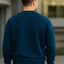 FARROWX Men's Solid Round Neck Full Sleeve Sweatshirt image 5