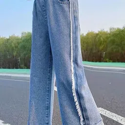 YK Girls Comfort Relaxed Fit High-Rise Light Fade Stretchable Jeans-picture-49